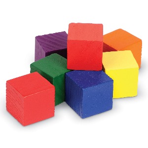 EDU 0136 1인치 쌓기나무 6 Color 102개 Wooden Color Cubes